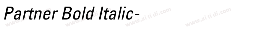 Partner Bold Italic字体转换